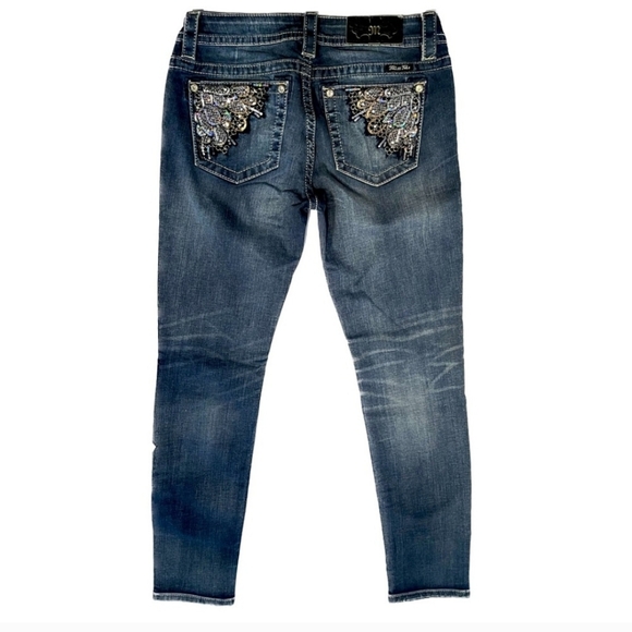 OFFERS✅️ MISS ME SKINNY BEDAZZLE JEANS - Picture 1 of 5